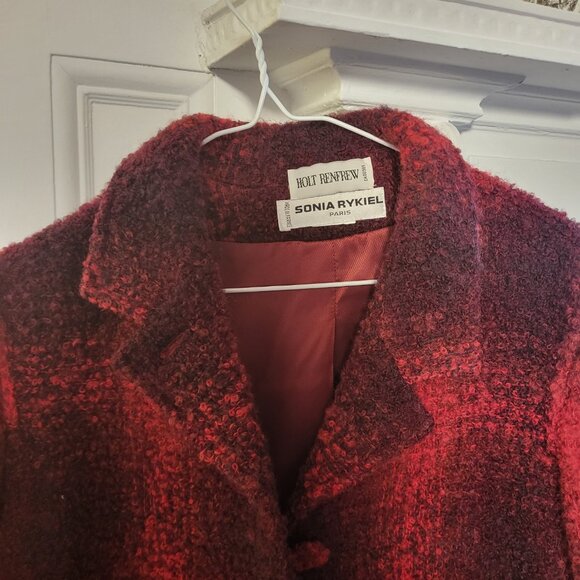 Sonia Rykiel Vintage Red Wool Blazer - Picture 3 of 5